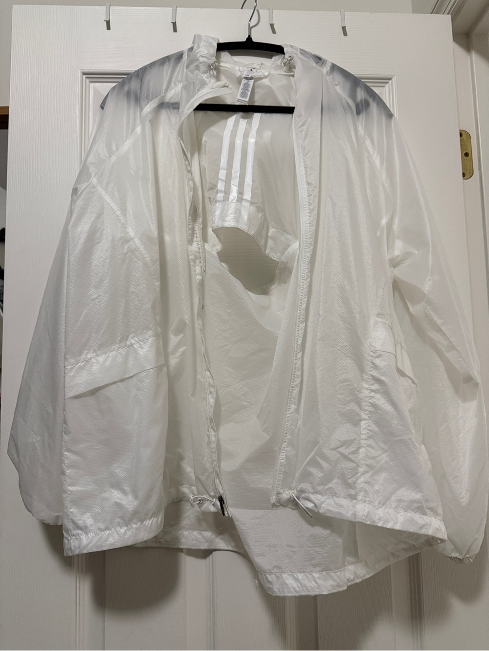 adidas White Women's Lightweight Windbreaker Jacket